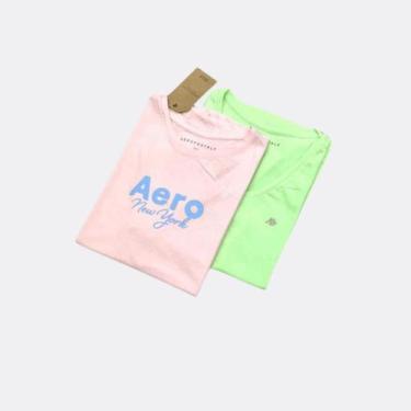 Imagem de Kit 2 Camisetas Feminina Estampa Manga Curta Aeropostale - 455 - Aérop