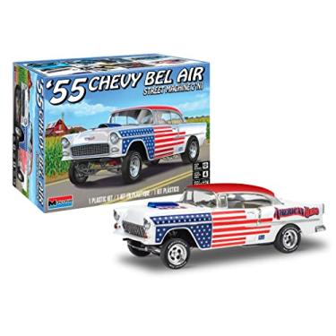 Imagem de Revell 14519 1955 Chevrolet Bel Air Street Machine 2N1 1:24 Scale 92-Piece Skill Level 4 Model Car Building Kit, White
