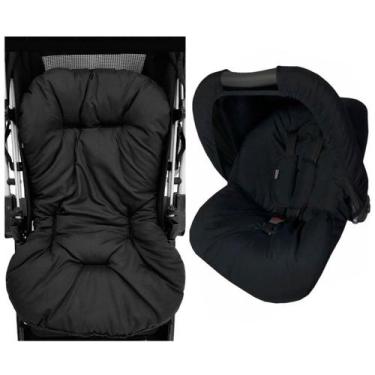 Imagem de Kit Capa para Carrinho / Colchonete + Capa para Bebê Conforto + Capota