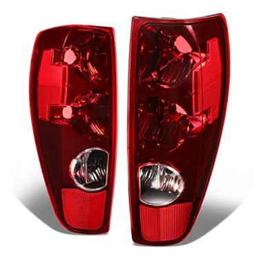 Imagem de DNA MOTORING TL-ZTL-009-RD Par de Luzes Traseiras Estilo OE Compatível com Colorado Canyer 2004-2012, Lente Vermelha com Invólucro Cromado