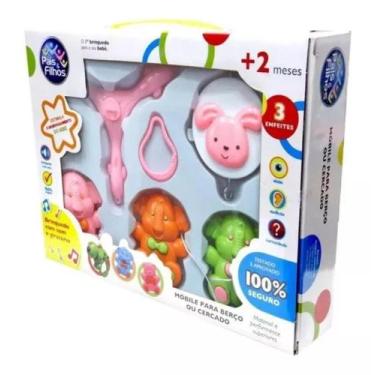Imagem de Móbile Infantil Musical Giratório para Carrinho e Berço 3 Peças - Pais
