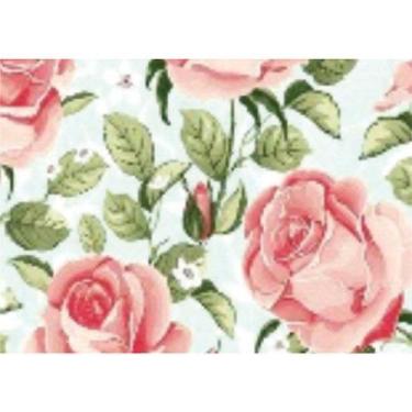 Imagem de Papel de Parede Plástico Adesivo 45CM X 10M Floral Rosas - V M P