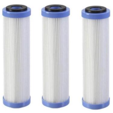 Imagem de Kit 3 Refil Filtro Água 9.3/4 Plissado Lavável Caixa D'água - BBI