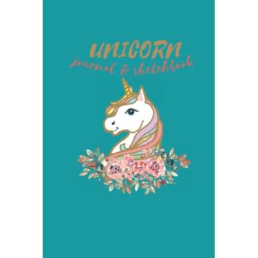 Imagem de UNICORN Journal and sketchbook: Cute unicorn journal and notebook for beautiful girls/110 pages/size 6×9/lined pages