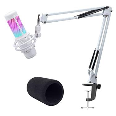 Imagem de YOUSHARES Braço De Lança Branco Para Hyperx Quadcast S - Braço De Microfone Branco Compatível Com Microfone Branco Hyperx Quadcast, Braço De Lança De Microfone Quadcast S Branco Premium Em Espera