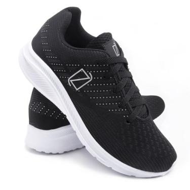 Imagem de Tenis Esportivo Confortável Preto Caminhada Treino - SEM MARCA, 38, Pr