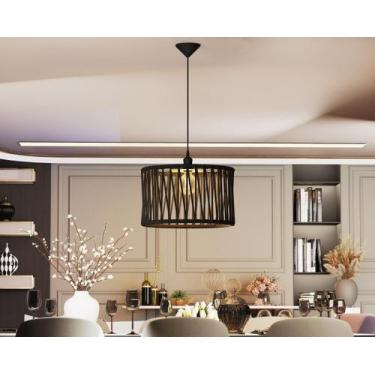 Imagem de Pendente Lustre Em Corda Naútica Aço Carbono Nobre - Mobigu, Preto