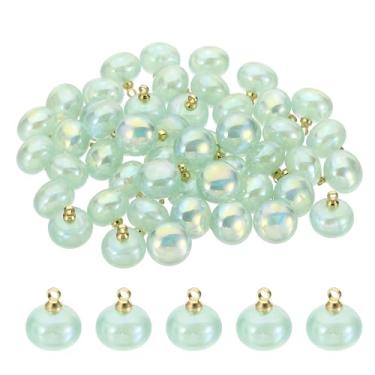 Imagem de PATIKIL Pingente de contas, 50 peças, pulseira de pérolas falsas, pingente de contas gordinhas a granel para fazer joias, brincos, colar, 10mm, Metal metal ABS, Pérola