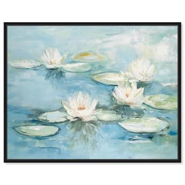 Imagem de Art Remedy Petal Pools I Canvas Classic Landscapes, moldura preta, 61 cm x 50 cm