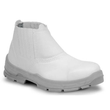 Imagem de Bota de Segurança em Elástico Branca Bracol Couro Hidrofugado BELF 401