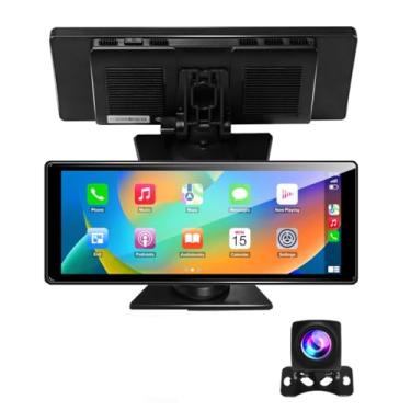 Imagem de Espelho retrovisor de tela sensível ao toque IPS de 10,26 polegadas, painel de carro sem fio, Carplay, Android, lente dupla, câmera veicular 1080p, espelho inteligente Android 13.0, DVR, WiFi,