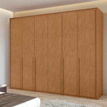Imagem de Guarda Roupa Casal 6 Portas 100 MDF Imperatore Lopas, Amêndoa Clean