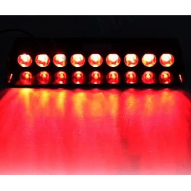 Imagem de Strobo Interno 9 Leds giroflex para uso dentro do veiculo (Vermelho)