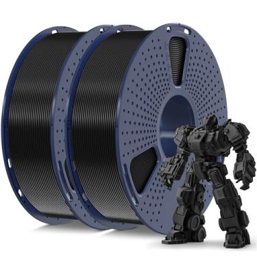 Imagem de SUNLU PLA Plus 3D Filamento 1,75mm 2KG, Filamento PLA+ Compatível com a Maioria das Impressoras FDM, Precisão Dimensional +/- 0.02 mm, Carretel de 1 kg, Pacote com 2 Unidades,Preto+Preto