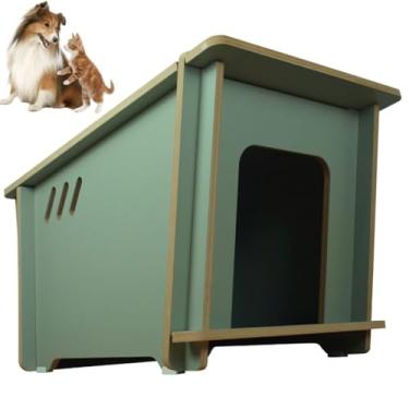 Imagem de Maderacco - Casinha Cachorro Pet Mesa de canto Dog House MDF Média - Verde