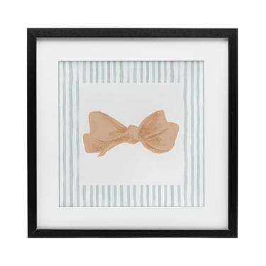 Imagem de Stupell Industries Laço pastel em borda listrada preta emoldurada design sob vidro por PATRICIA PINTO, 33 x 33