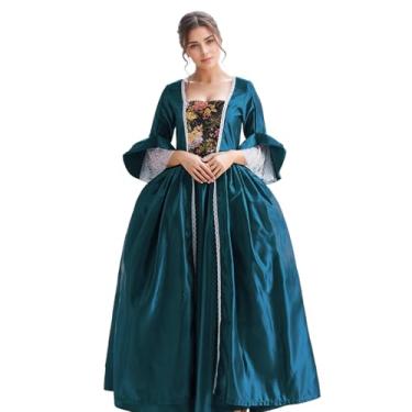 Imagem de UniqKaliber 18th Century Victorian Dress,Rococo Ball Gown Medieval Vampire Masquerade Costume for Palace Evening