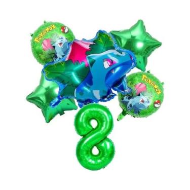 Imagem de Conjunto De Balões De Aniversário Pokémon Pikachu Squirtle Charmander 