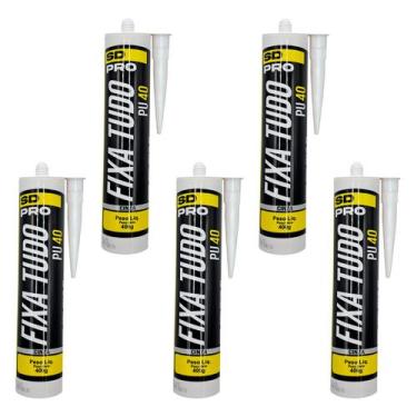 Imagem de Kit 5 PU 40 Cinza Profissional Super Adesivo Selante SD PRO