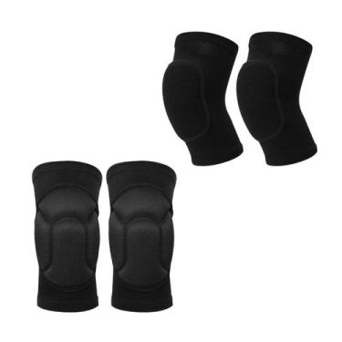 Imagem de Kit Cotoveleira Joelheira Antiimpacto Vôlei Futsal Handball Pares Unis