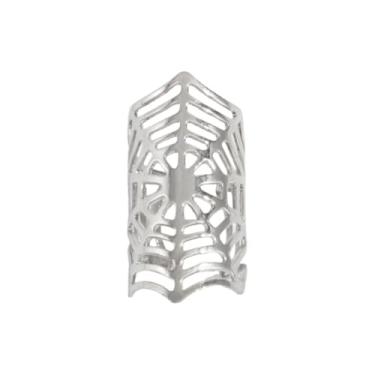 Imagem de Kokoma Brinco feminino de teia de aranha para cartilagem de teia oca, fantasia de Halloween, argola falsa, sem piercing, joia punk, Small, Ferro, Sem pedra preciosa