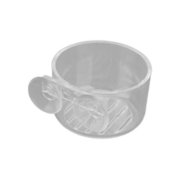 Imagem de aqxreight Alimentador de Peixe Flutuante Cristalino Com Copos de Sucção para Comida Viva Em Aquários