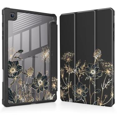 Imagem de May Chen Capa para Samsung Galaxy Tab S6 Lite de 10,4 polegadas 2024/2022/2020 - Suporte de lápis embutido com capa à prova de choque, capa traseira transparente transparente, despertar/hibernar