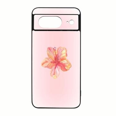 Imagem de qizjio Linda capa de telefone Aura Hibiscus à prova de choque com flores estéticas para Google Pixel 8