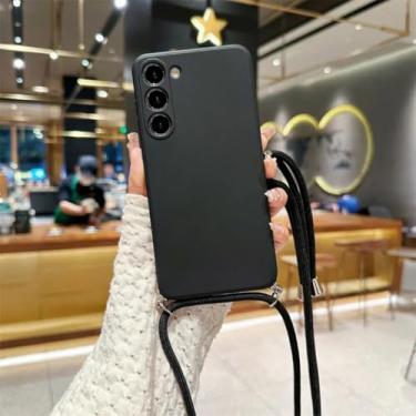 Imagem de Capa de silicone macio TPU para Samsung Galaxy S25, S24, S23, S22, S21, S20 Fe Plus, Note 20 Ultra, cor Candy (para Samsung S25Ultra/preto)