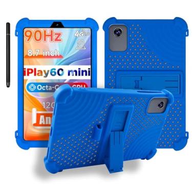 Imagem de Capa para tablet ALLDOCUBE iPlay 60 mini Android 15 de 8,7 polegadas, capa protetora de silicone macio, adequada para crianças, capa para tablet com suporte ajustável, 4 cantos espessos à prova de