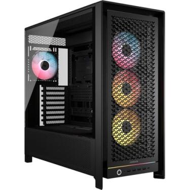 Imagem de CORSAIR Capa para PC Frame 5000D RS ARGB Modular High Airflow Mid-Tower – 4X Ventoinhas RS ARGB pré-instaladas, sistema de montagem de ventilador InfiniRail™, ASUS BTF, MSI Project Zero, Gigabyte