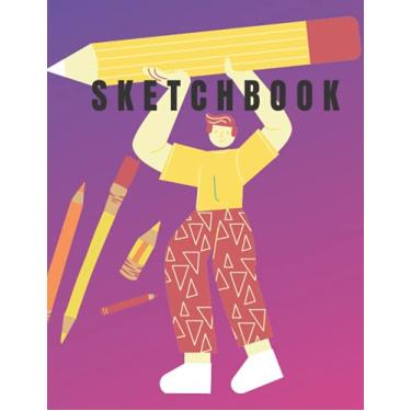 Imagem de Sketchbook: Cute Sketchbook for kids artist (High-Quality Paper) Great for drawing, sketching and doodling, Sketchbook Blank Paper 120 Pages (Large, 8.5x11)