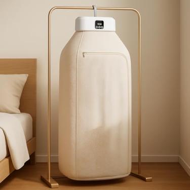 Imagem de Secador De Roupas Premium Portátil Dobrável 220V, 600W, Com Temporizador, 2 Níveis De Aquecimento, Tela Touch, Antibacteriano, Silencioso E Compacto, Marca VARENZIA