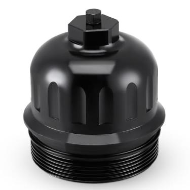 Imagem de Tampa de carcaça do filtro de combustível 134001 Billet compatível com Chevy/GMC 6.6L L5P Duramax Diesel 134001 2500HD 3500HD 2017 2018 2019 sem filtro de combustível TP1015