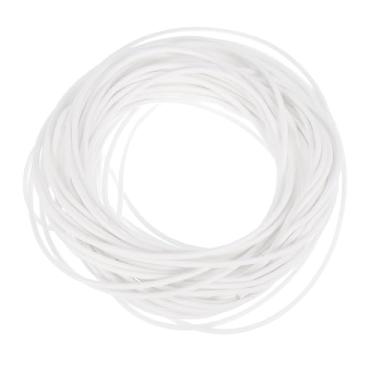 Imagem de Tira de vedação de espuma de silicone, 10 m (32,8 pés) 1,5 mm (0,06") de diâmetro redondo de alta densidade sólido esponja de borracha para isolamento de bloqueio de lacunas, branca