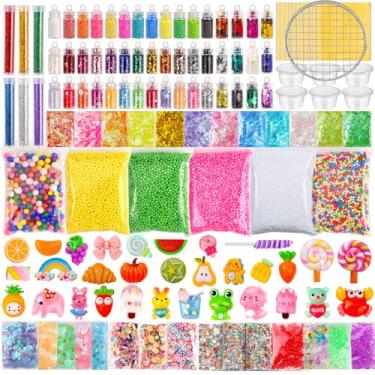 Imagem de ywevyezc Slime Making Kit Supplies, 163 Pack Slime Mix Ins Accessories Slime Add Ins Foam Glitter Slimes Charm Bulk Fishbowl Beads Containers for Slimes Making Coloring and Party Decorations