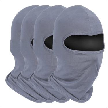 Imagem de Kit 4 Balaclava Touca Ninja Toca Proteção Uv5 Cinza Único