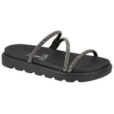 Imagem de Sandália Feminina Vizzano Papete Com Strass 6459.118 Preto/Diamante Preto 40-Feminino