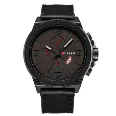 Imagem de Relógio Masculino De Quartzo Mostrador Militar À Prova Da Água Design Esportivo Preto