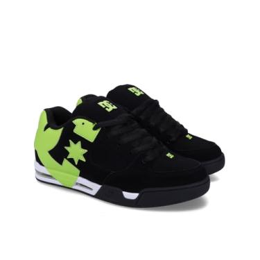 Imagem de DC Shoes DC Command Tênis masculino de couro, Preto/Limão, 38 BR