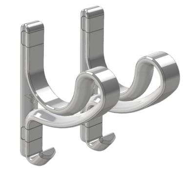 Imagem de Kit 2 Suporte De Parede Para Pendurar Capacete Jaqueta Luva Mochila Bolsa Toalha e Acessórios- Fixação Forte e Prática - Ideal para Entrada, Quarto e Banheiro(Branco)