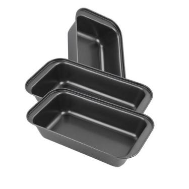 Imagem de Kit 3 Assadeira Retangular 28x15x5cm Teflon Antiaderente Lasanha Torta