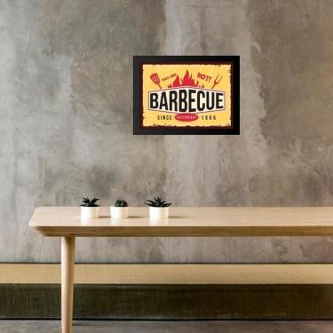Imagem de Quadro Placa Vintage Churrasco - Barbecue 24X18Cm