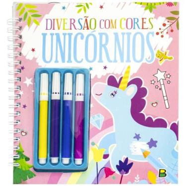 Imagem de Livro - Diversão com Cores: Unicórnios