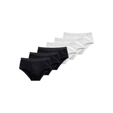 Imagem de Kit com 6 Cuecas Slip Lupo com Abertura 546-003 Colorido, Branco, M