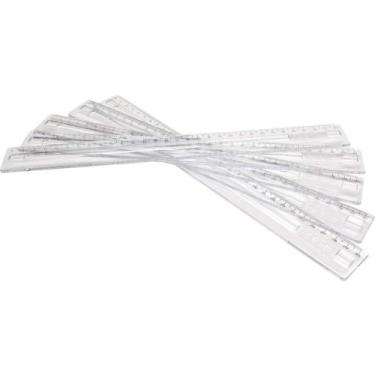 Imagem de Régua de Poliestireno Transparente 30cm 24unid - Dello