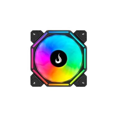 Imagem de Ventoinha Rise Mode Hex Turbine PWM Reverse, 120mm, ARGB, Preto - RM-H-ARGB-TOR-B-RV