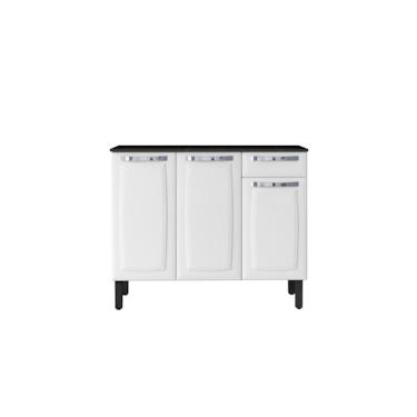 Imagem de Balcão de Cozinha Itatiaia Rose 3 Portas 1 Gaveta Aço 105cm com Tampo