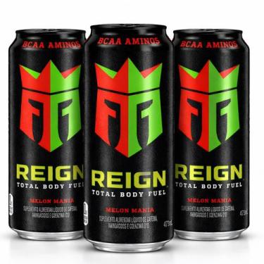Imagem de Kit 3 Energético Alta Performance Reign Melon Hdz 473ml