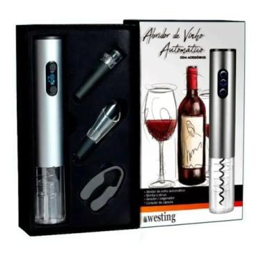Imagem de KIT 4 PÇ Abridor De Vinho Elegante Eletrico com LED - Durawell